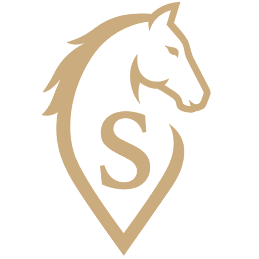 VETSHARPE gold horse emblem
