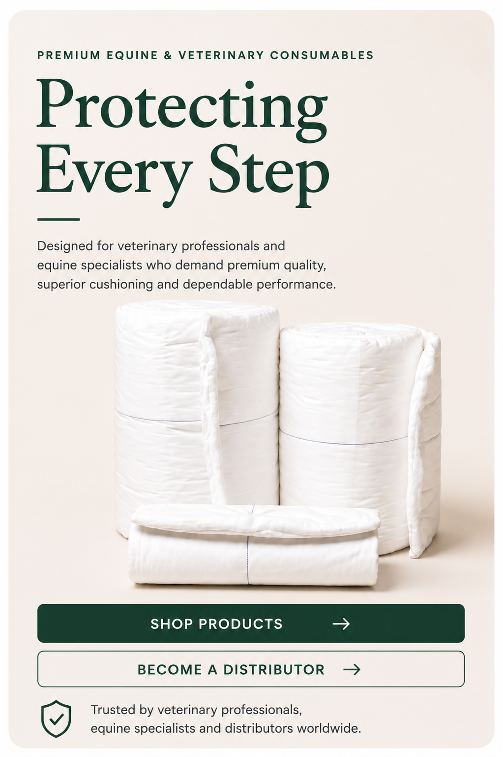 When it comes to protecting equine and livestock legs, choosing the right leg wrap makes all the difference. VetSharpe Premium Cotton 10 Yard Leg Wraps have been developed for veterinarians, equine professionals, veterinary clinics, farriers, trainers, and horse owners who demand exceptional quality, comfort and performance.