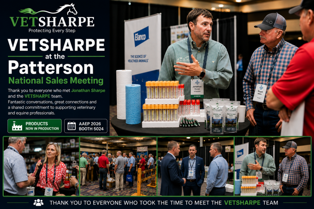 VETSHARPE was delighted to attend the Patterson National Sales Meeting, where Jonathan Sharpe had the opportunity to meet veterinary professionals, distributors and industry partners from across the United States. As our products move into full production, we'd like to thank everyone who stopped by to discuss the VETSHARPE range. We look forward to continuing those conversations and welcoming visitors to Booth 5024 at the 72nd Annual AAEP Convention in Las Vegas this December