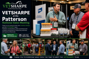 VETSHARPE was delighted to attend the Patterson National Sales Meeting, where Jonathan Sharpe had the opportunity to meet veterinary professionals, distributors and industry partners from across the United States. As our products move into full production, we'd like to thank everyone who stopped by to discuss the VETSHARPE range. We look forward to continuing those conversations and welcoming visitors to Booth 5024 at the 72nd Annual AAEP Convention in Las Vegas this December