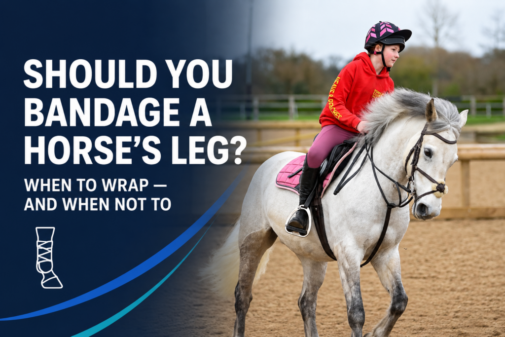 Learn when to bandage a horse’s leg, when not to wrap it, warning signs to check and how to choose suitable veterinary cotton padding.
